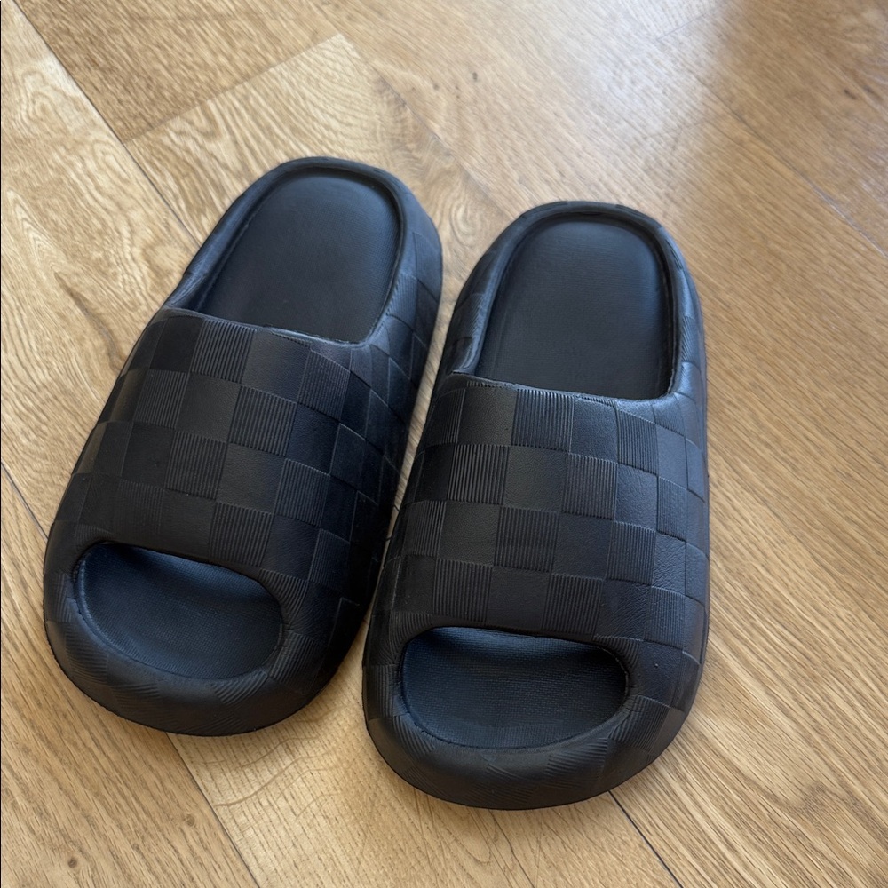 Black Slide Sandals